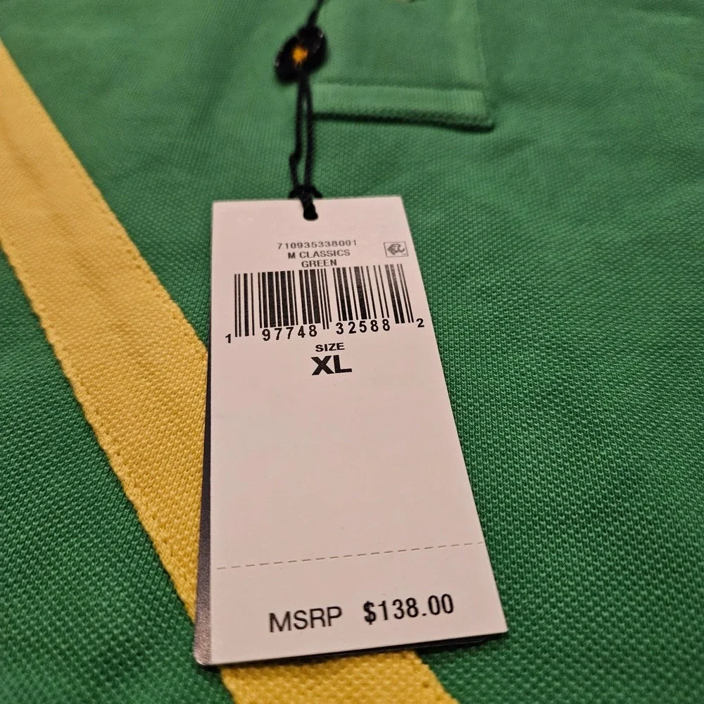 Polo Ralph Lauren Big Pony Custom Slim Fit Polo Shirt Green XL NWT